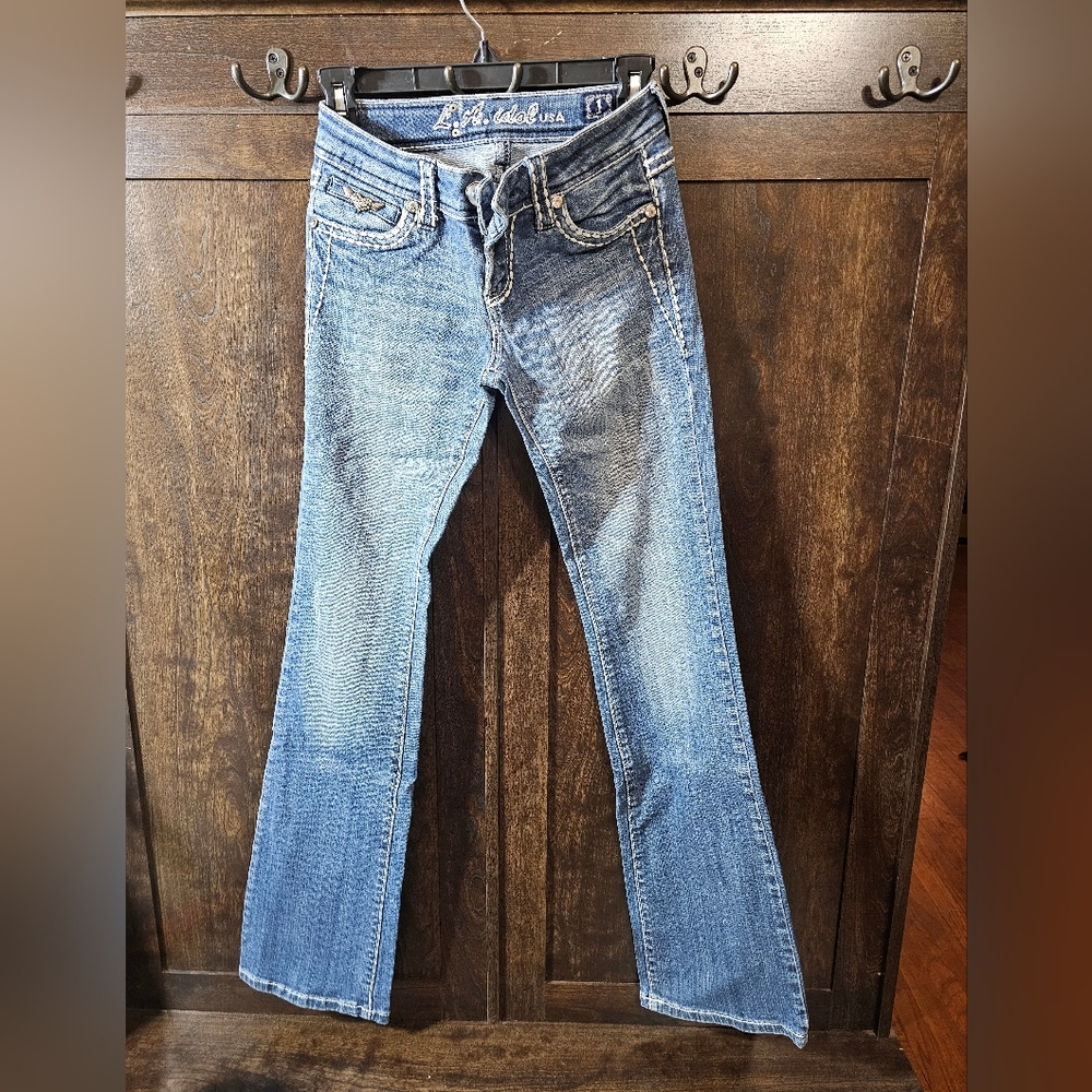 L.A. Idol Blue Boot Cut Jeans Premium Denim Vintage